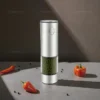 USB Rechargeable Pepper Salt Grinder Set Adjustable Electric Pepper Grinder Kitchen Gadget Cooking Tool for Spices Food Grinder