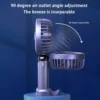 USB Handheld Mini Fan Foldable Portable Neck Hanging Fans 5 Speed USB Rechargeable Fan with Phone Stand and Display Screen