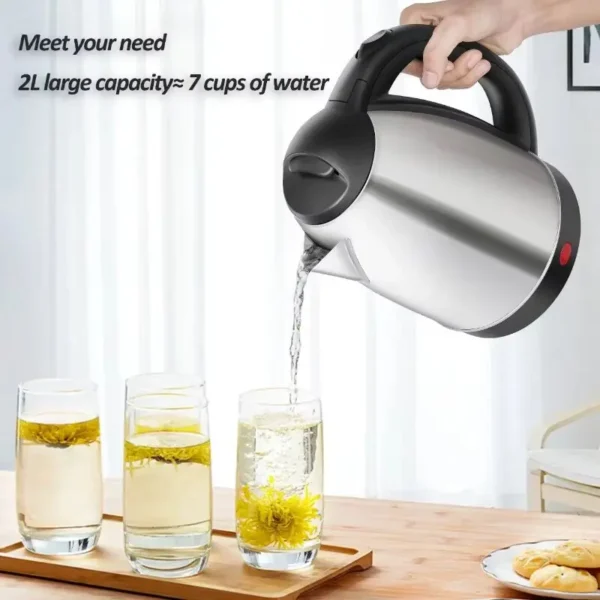 kf-S8a90ec6de472450792961ec8bf50ea80L 2L Electric Kettle Stainless Steel Kitchen Appliances Smart Kettle 1500W Whistle Kettle Samovar Tea Coffee Thermo Pot Gift