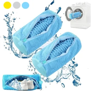 Sac de lavage de chaussures en coton, protection de chaussures, fibres moelleuses, en Polyester, Anti-déformation, organisateur de vêtements