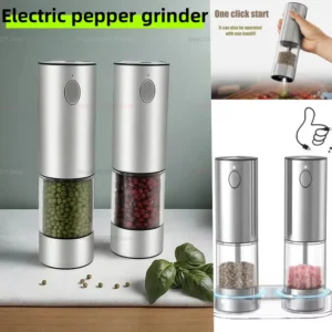 kf-Sb75b641ad45e479fbec91469de2d8b088 USB Rechargeable Pepper Salt Grinder Set Adjustable Electric Pepper Grinder Kitchen Gadget Cooking Tool for Spices Food Grinder