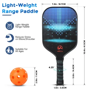 H0484c6c9a2a949f5a2340a5229a7a59ap.webp USAPA Approved Pickleball Paddles Set Carbon Fiber Rackets Honeycomb Core 4 Balls Portable Racquet Cover Carrying Bag for Indoor