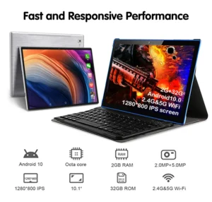 H0fe3f97742cf4a76a13de315b0688fc1k.webp Tablet Manufacturer Android 10 Wifi 10.1 Inch 2gb 32gb Ips Touch Screen Quad Core Smart 10" Tablet Pc With Keyboard