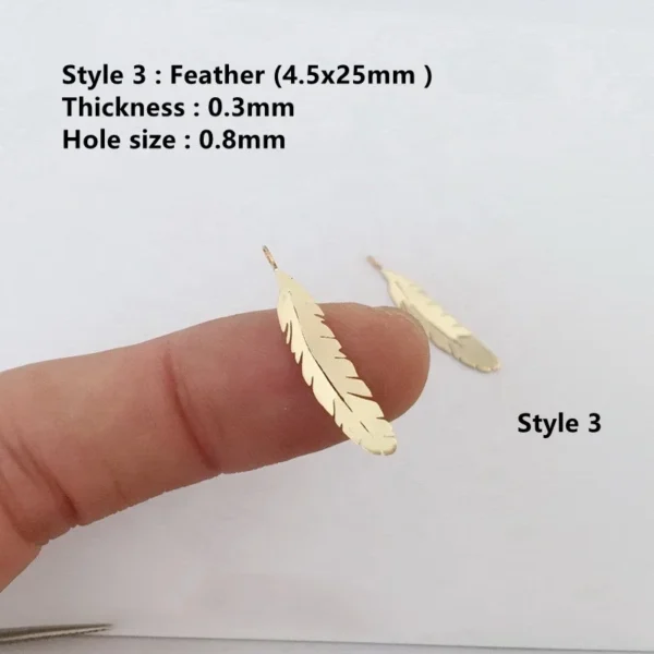 Vintage 14K Gold Filled Winter Limited Series Snowflake Clover Life Tree Jewelry Pendants Charms for Permanent Jewelry Making