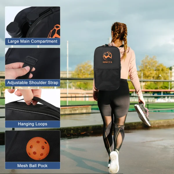 USAPA Approved Pickleball Paddles Set Carbon Fiber Rackets Honeycomb Core 4 Balls Portable Racquet Cover Carrying Bag for Indoor