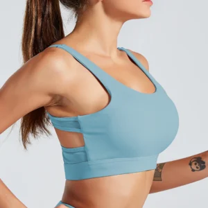 2025 New Fashion Yoga Crop Sports Bra Gym Vest for Women Crossover Shockproof Tank Top