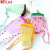 50% OFF Ins Cute Girl Heart Straw Cup Female Student Casual Summer Creative Popsicle Water Cup Handbag Shoulder Bag