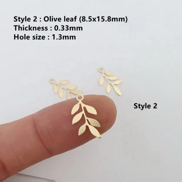 Vintage 14K Gold Filled Winter Limited Series Snowflake Clover Life Tree Jewelry Pendants Charms for Permanent Jewelry Making