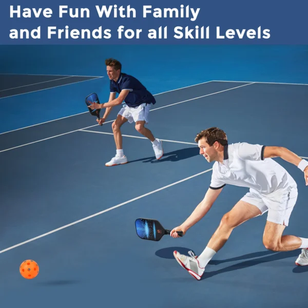 USAPA Approved Pickleball Paddles Set Carbon Fiber Rackets Honeycomb Core 4 Balls Portable Racquet Cover Carrying Bag for Indoor