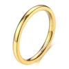 H42c435bc2bb14e1b97b7bef1309cb189N.webp OAHLAN Fashion Classic 2mm 4mm 6mm Gold Plated Titanium Ring Plain Dome High Polished Wedding Band Size 3-13.5