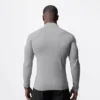 Polyester Spandex Manufacturers Zip up Fitness Running Plain Quick Dry Custom Long Sleeve Men Sports T-Shirt