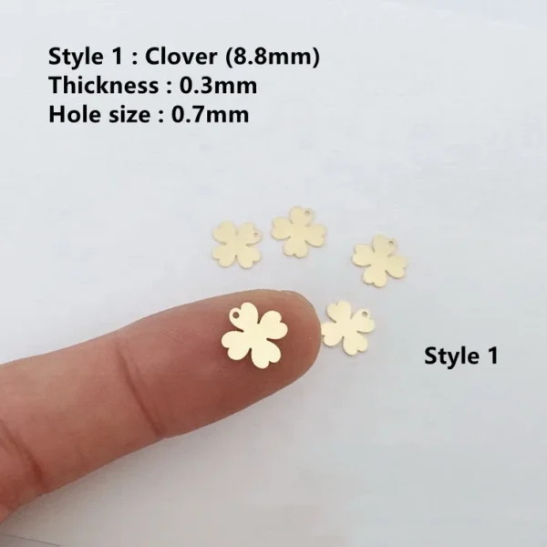 Vintage 14K Gold Filled Winter Limited Series Snowflake Clover Life Tree Jewelry Pendants Charms for Permanent Jewelry Making