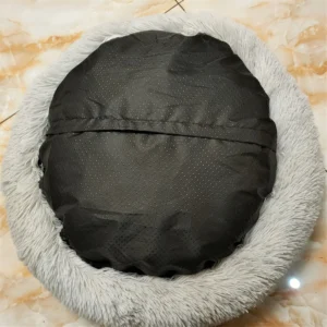 H6b0cbdd6065e4f14904fe476dea2836eU.webp 2021 XL Eco-Friendly Calming Cuddler Faux Fur Dog Bed Removable Washable Anti-Anxiety Donut Pet Cat Plush Travel Friendly
