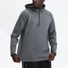 Half Zip Design Quality Polyester Sports Pullover Hoodies Jacket Fitness Shirt Winter Sportswear Tops Men
