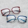 Custom 2023 Women Spectacles Frame Fashion Clear Anti-blue Light Eyewear TR90 Metal Eyeglasses Optical Frames Computer Glasses