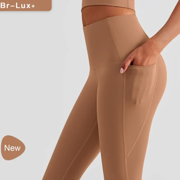 Ha68b8616e1714044a47d1ff5ac229677Q.webp High Quality Gym Apparel High Waist Yoga Pant Pocket Womens Fitness Leggings