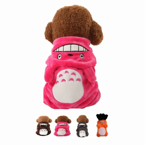 Wholesale Customization 2022 New Pet Dog Clothes Pet Dog Warm Coat With Hooded Cute Animal Totoro Pack
