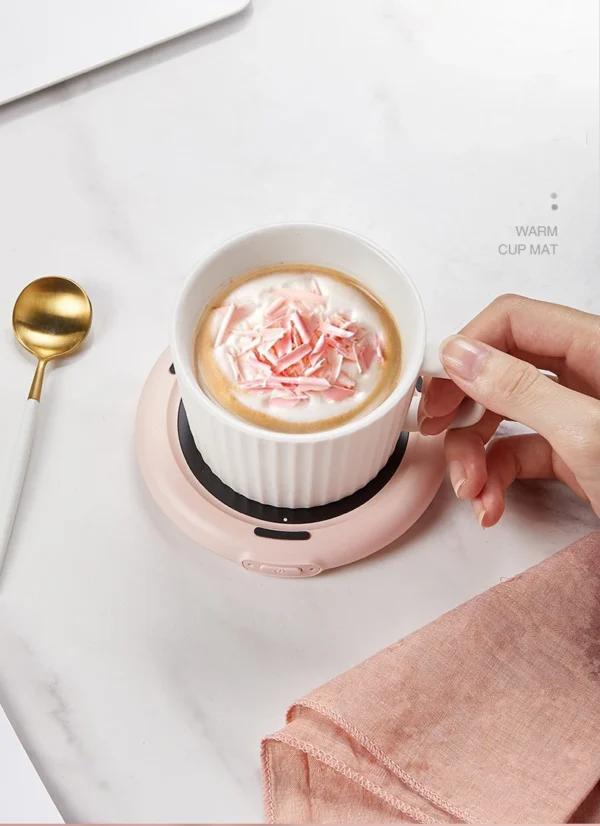 Hcc3d88842beb4c98aee08215322fe043f.webp 5V Cup Heater USB Charge Smart Thermostatic Hot Tea Makers Heating Coaster Desktop Heater for Coffee Milk Tea Warm Cup Pad