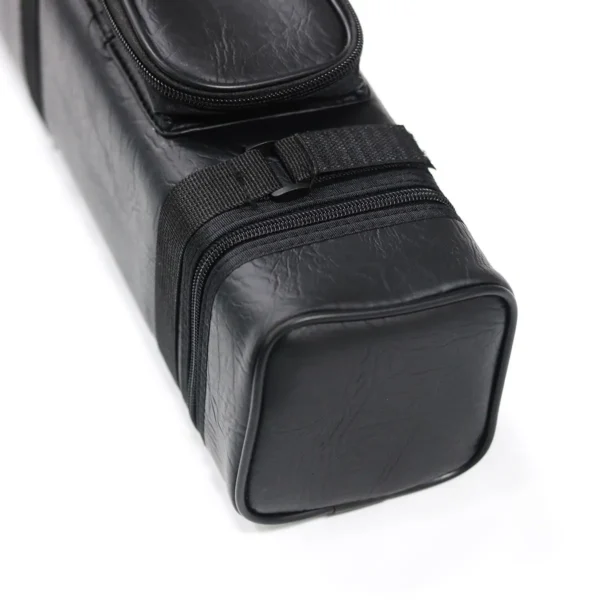 High Quality 3B6S Black 9 Holes PU Leather 1/2-pc  Billiard Cue case Carrying Pool Cue Stick Bag on Sale