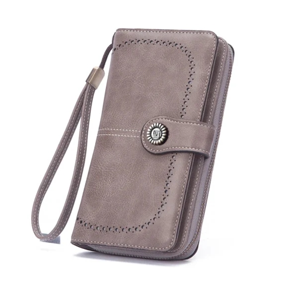 Large capacity long phone wallets for women fashionable card holder wallet ladies purse multifunctional leather wallet women