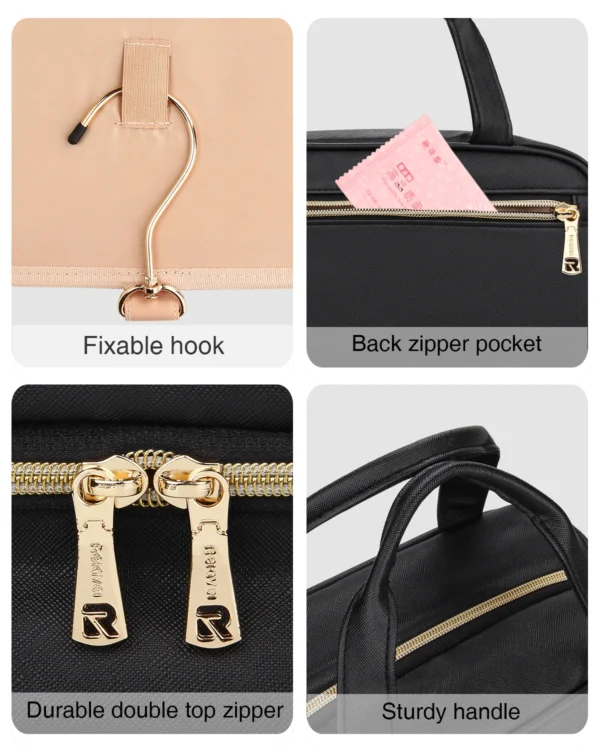 H15fde3448df243899d245a3adca78f32d.webp Relavel Travel Hanging Toiletry Bag Eco Friendly Makeup Cosmetic Bag Travel Organizer Water-resistant Pouch Toiletries Bags