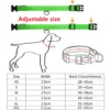 Electronic Pet LED Dog Collar Adjustable Flash Recharge Pet Collars Reflective LED Collars for Dogs Night Anti-Lost Dog Products