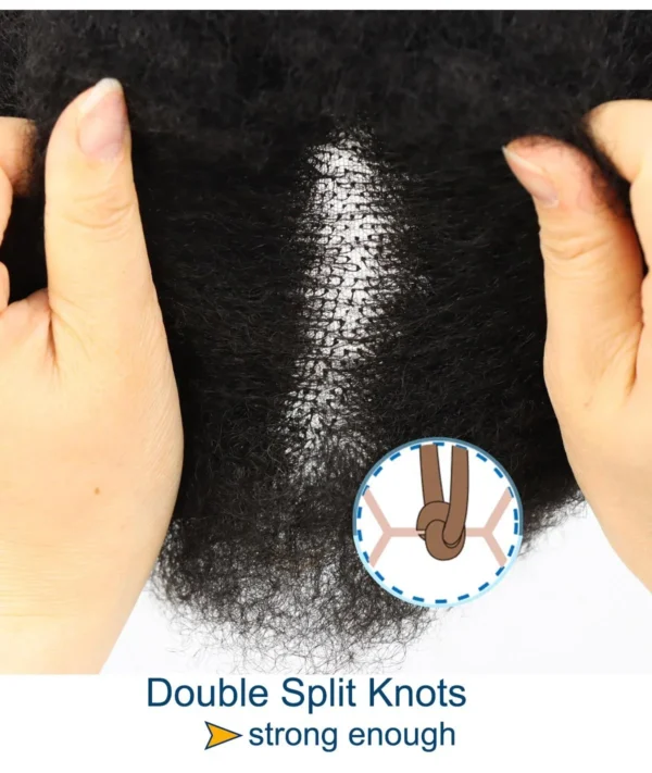 Mono Afro Kinky Curly Swiss Lace Toupee Men Thin Skin Mens Hair Units Natural Human Hair Wig Afro Toupee for Black Men