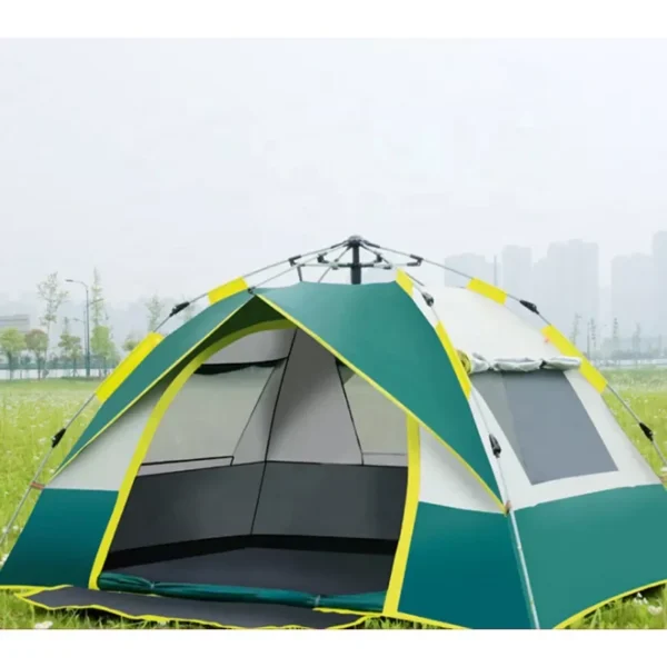 Dual Layer Summer Mongolian Hexagonal Yurt Tent 5-7 Person Automatic Camping Tent for Outdoor Travel