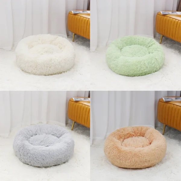 50cm Design Dog Beds Cat Mat Round Soft Long Plush Bed for Dogs Pet Products Dog Cushion Cat Bed Sleeping Sofa Mats