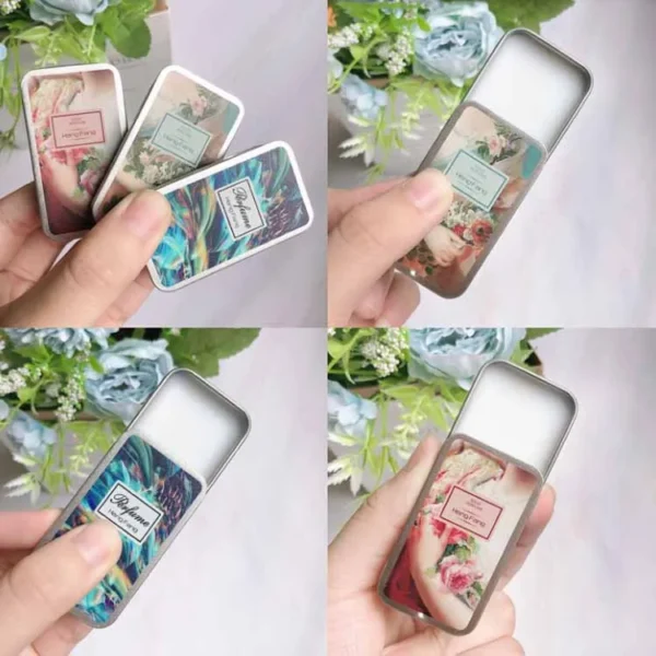 H39cd2af644774048978579aa983b5cc3I.webp Hengfang Solid Perfume for Men Women Floral Portable Round Box Solid Perfume Balm Body Fragrance Skin Care