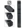 High Quality 3B6S Black 9 Holes PU Leather 1/2-pc  Billiard Cue case Carrying Pool Cue Stick Bag on Sale
