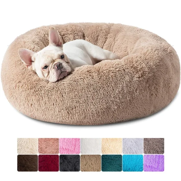50cm Design Dog Beds Cat Mat Round Soft Long Plush Bed for Dogs Pet Products Dog Cushion Cat Bed Sleeping Sofa Mats
