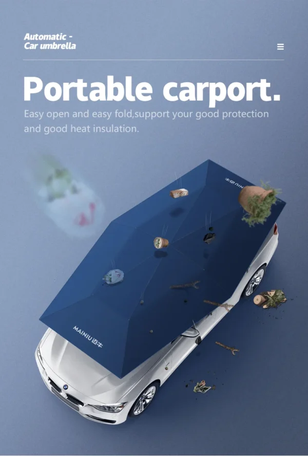 Car Roof Window Sunshade UV Proof Waterproof Automatic Outdoor Parking Car Umbrella Sun Shade