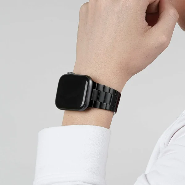 H588b1d42d98c4f9bb3ce182bf78e2004b.webp Keepwin Luxury Solid Classic Belt Smart Watch Band Strap Bracelet Stainless Steel Watch Band for Apple IWatch SE 9 8 7 6 5 4