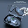OWS 80 OWS80 True Wireless Earbuds Bone Conduction Transparent Crystal Open Ear Clip Digital Display TWS Earbud Headphone