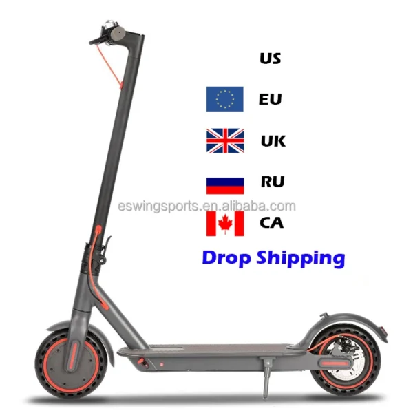 H6d0e139c6d24427eb4862e27b8c9d40aw.webp Two Wheel 8.5 Inch 36V 10.4Ah Lithium Battery 350W Brushless Hub Motor Free Shipping Electric Scooter for Adult