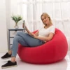 Living Room Furniture Inflatable Sofa Bed Set Lazy Single Bean Bag PVC Flocking Sofa Napping Casual Comfortable Party Gift