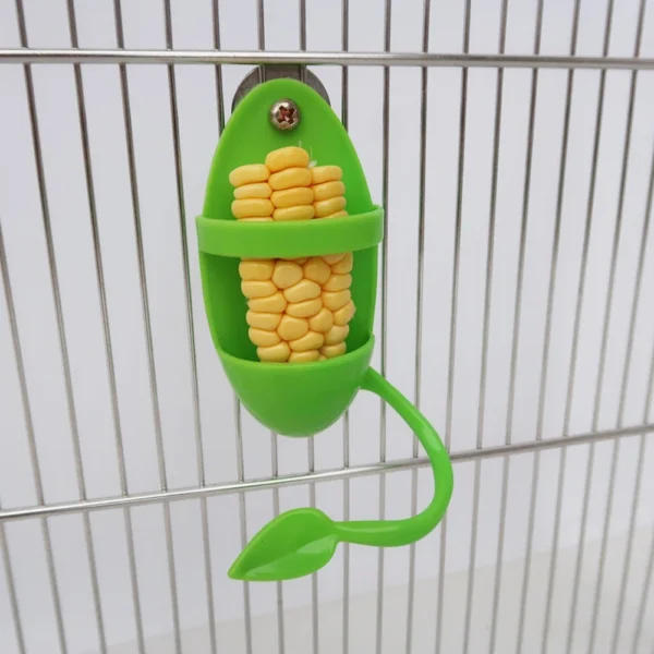 H812008b857ec427fab3957966b6637d7v.webp Parrot Feeder With Standing Rack Cuttlefish Bone Holder Plastic Hanging Food Container Cage Accessories Pet Bird Supplies