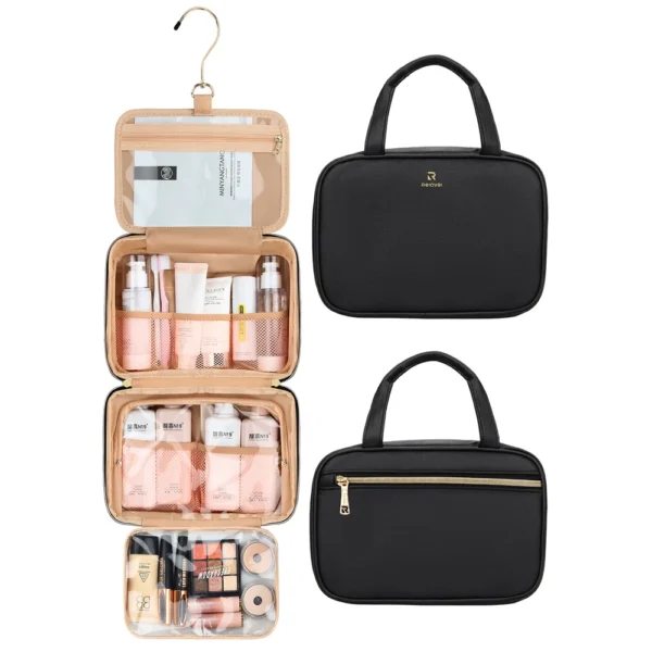 H8a38982e8a8e4b059c2cf775485c408d4.webp Relavel Travel Hanging Toiletry Bag Eco Friendly Makeup Cosmetic Bag Travel Organizer Water-resistant Pouch Toiletries Bags