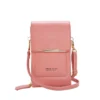New Design Leather Crossbody Bags Mobile Cell Phone Bag Wallet Purse Pouch with Touch Ladies Small Shoulder Bag for Girl Woman