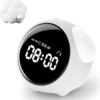 Cute Sound Machine Bedside Alarm Clock Sleep Training Clock with Wake up Night Light, Dual Alarm Clock for Kids Girls Boys