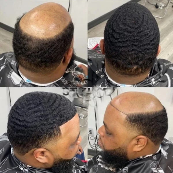 Ha3cb869228114ca892a84f799750444el.webp Thin Skin PU Afro Wave Human Hair Men Replacement System Afro Kinky Curl Men Hair Units Toupee for Black Men