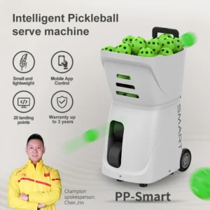 Portable Pickleball Serving Machine with Remote App for Pickleball Players
