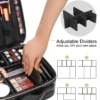 Hb74391c7a1534c06b0593692209b9411v.webp Relavel Makeup Case Leather Travel Cosmetic Storage Case Portable with Adjustable Dividers Cosmetic Case Organizer