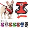 Dropshipping No Pull Reflective Breathable Adjustable Pastel Strap Dog Chest Harness Vest Leash Set