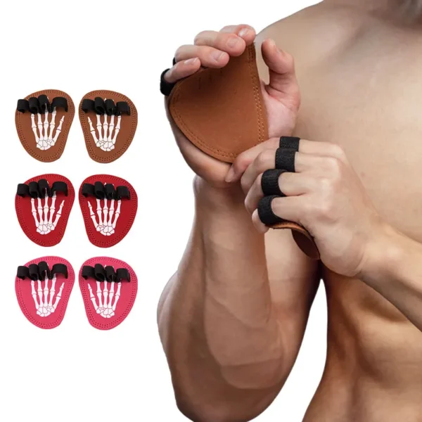 Hbfb7edbae34c4edf80e801461ca05616c.webp GJZ6341 High Quality Gymnastics Hand Grips Microfiber Palm Protection with 4 Holes Effective Weightlifting Accessory