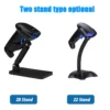 Stock 1D Laser Bar Code Scanner Wired Barcode Scanner With Stand Auto Barcode Reader QR
