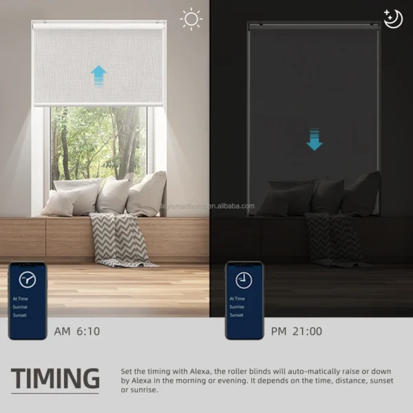 DEYI Motorized Roller Blind Curtains  Smart Wifi Cortinas Windows Alexa Shades Curtains