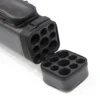 High Quality 3B6S Black 9 Holes PU Leather 1/2-pc  Billiard Cue case Carrying Pool Cue Stick Bag on Sale