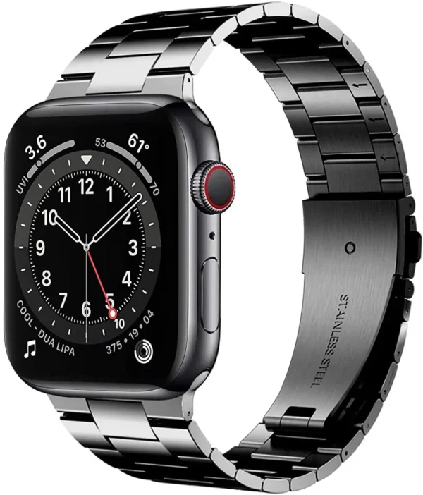 He6a4793edfa847b7b9188b45b23f48566.webp Keepwin Luxury Solid Classic Belt Smart Watch Band Strap Bracelet Stainless Steel Watch Band for Apple IWatch SE 9 8 7 6 5 4